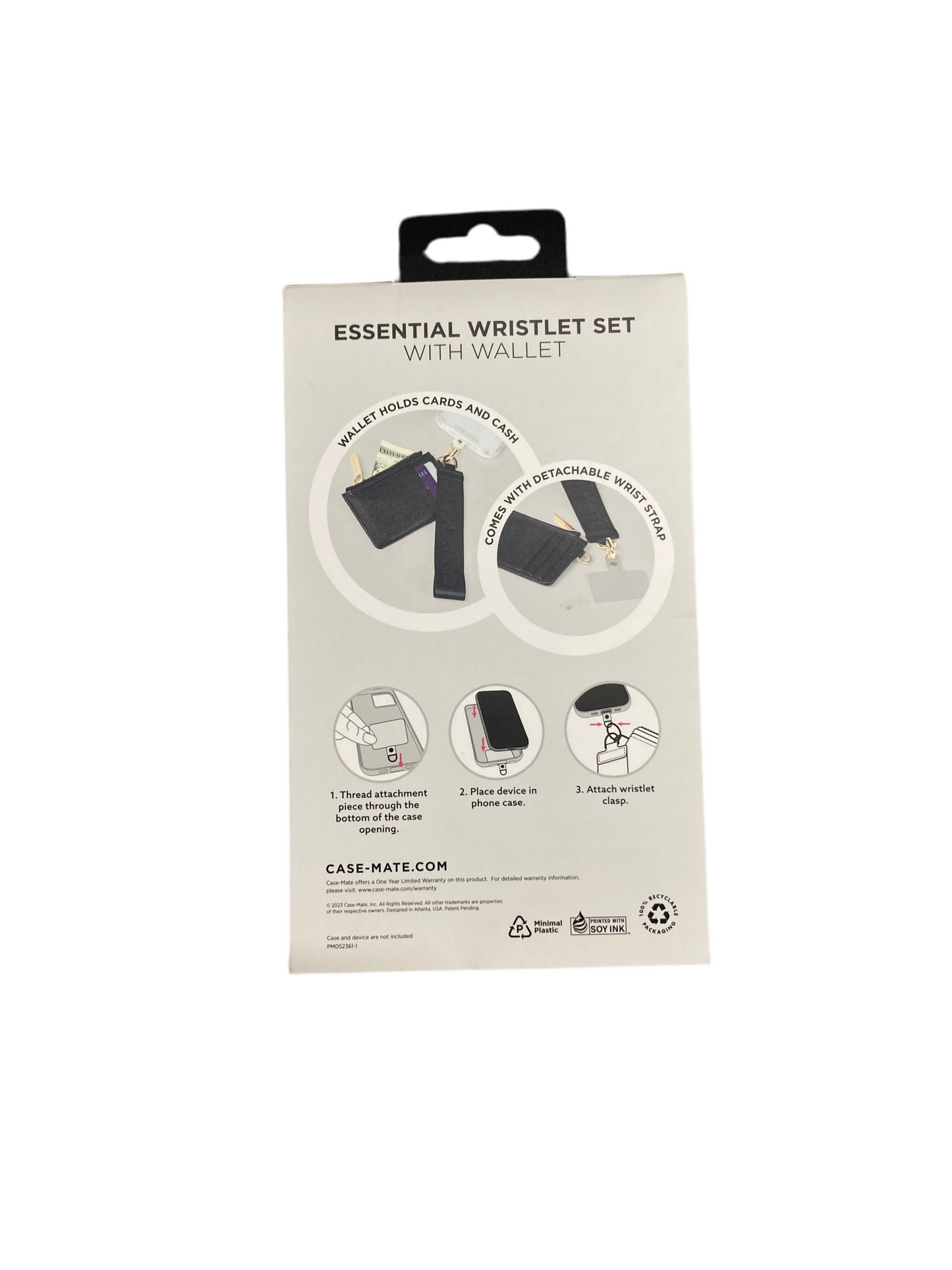 CaseMate- Essential wristlet set with wallet, attaches to any phone case