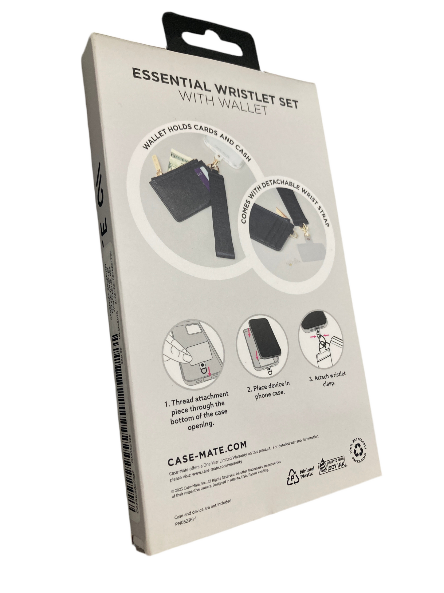 CaseMate- Essential wristlet set with wallet, attaches to any phone case