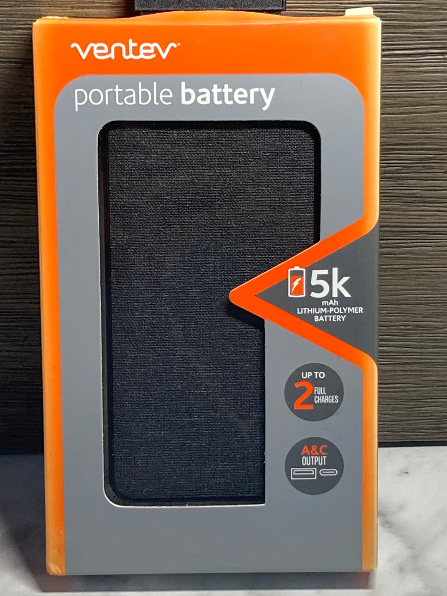 Ventev- Portable Charger A&C Output, up to 2 FULL CHARGES