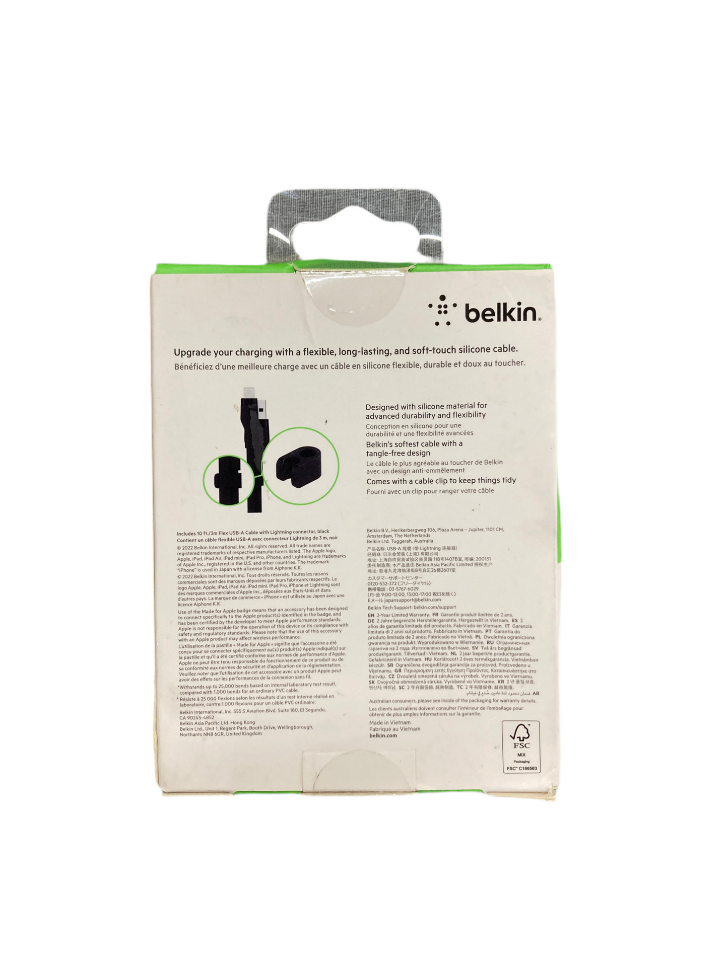 Belkin- BOOST CHARGE flex USB-A cable with 8pin connector