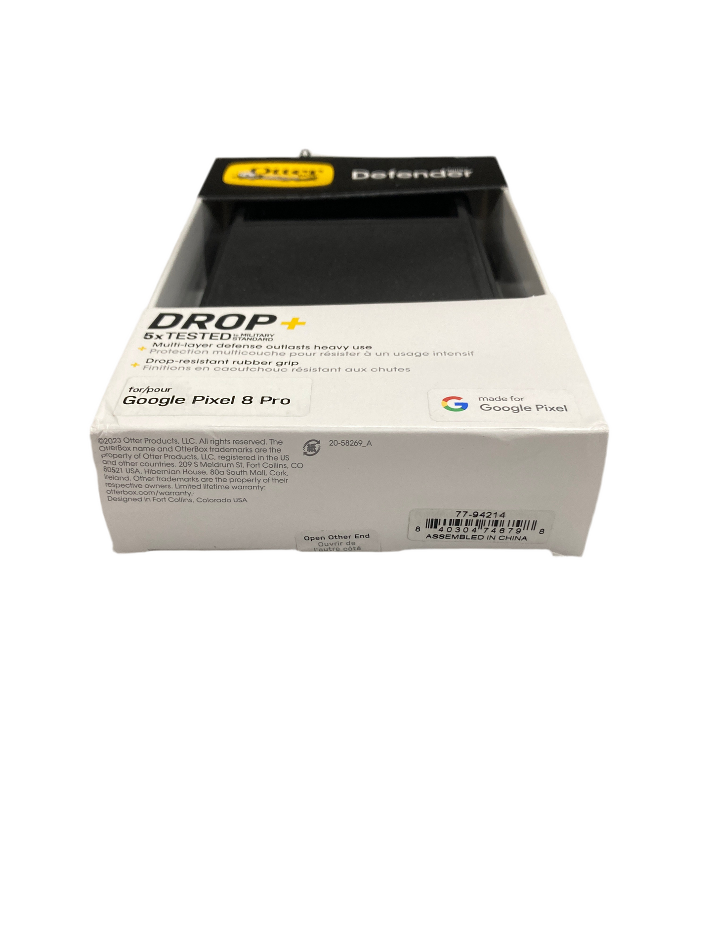 Otter - Defender drop + phone case for Google Pixel 8 Pro black