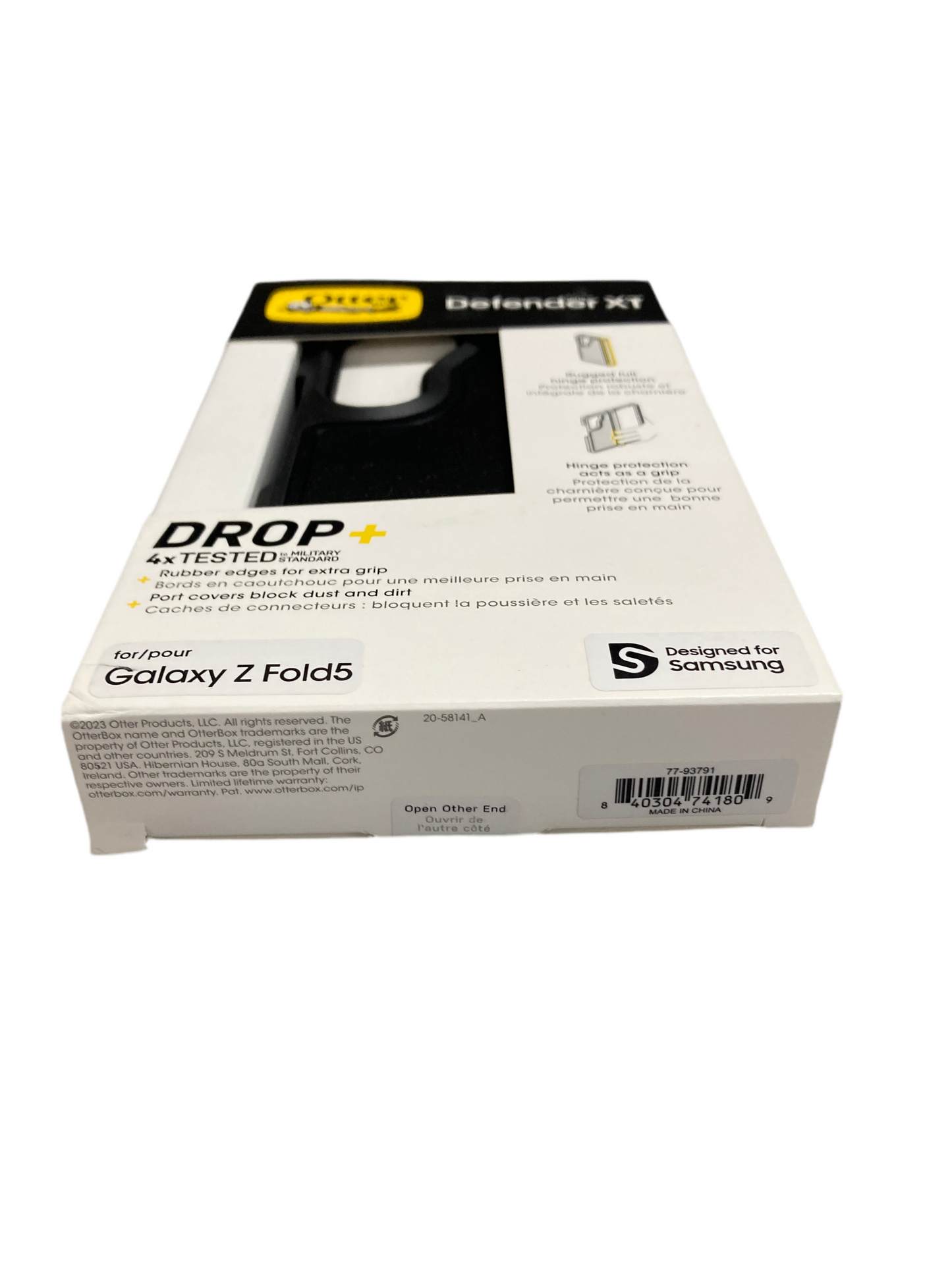 Otter - defender XT drop+ phone case for Galaxy Z Fold5 Black