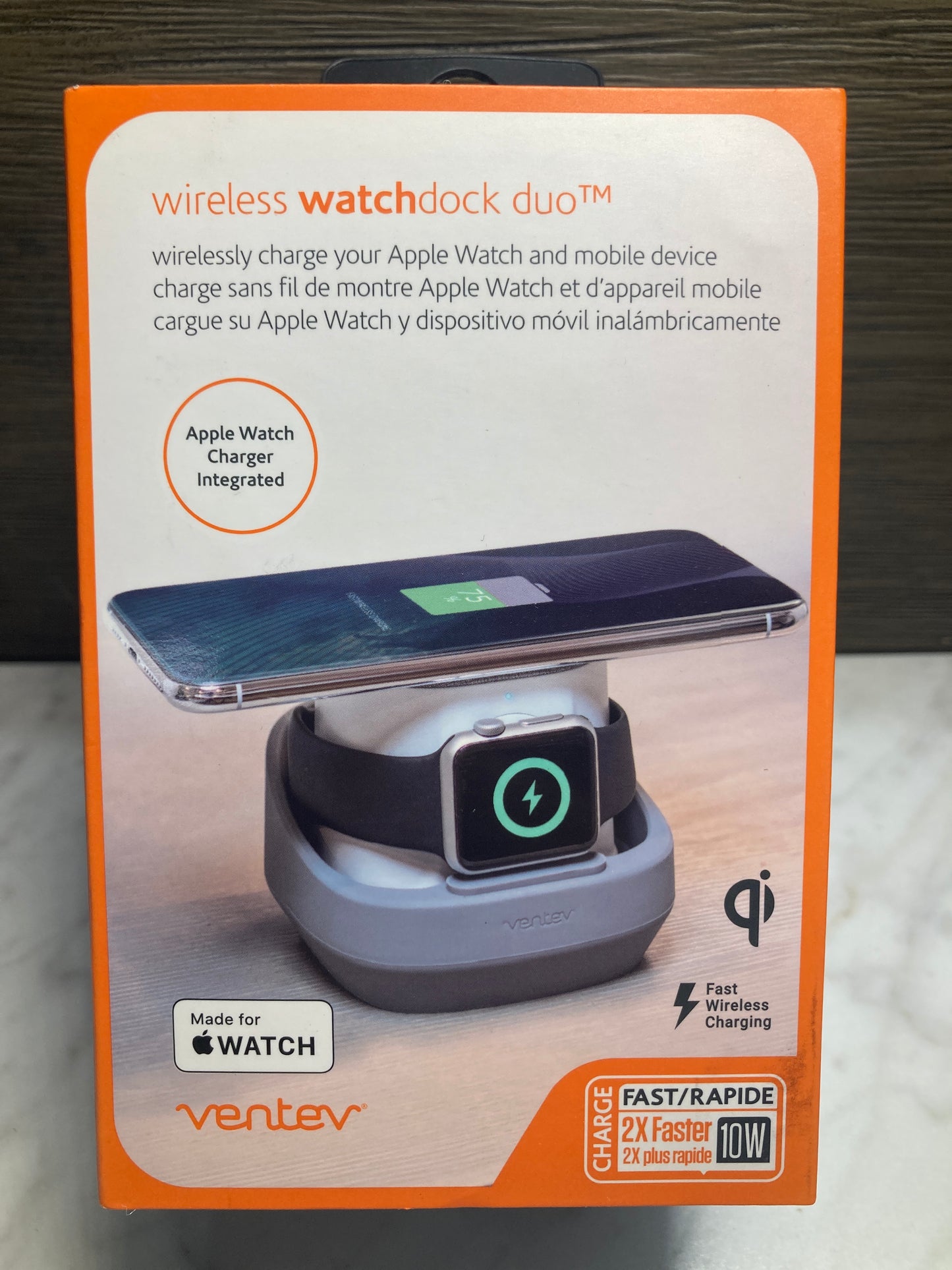 Ventev - Wireless Charging Station for iPhone 16/16 Pro Max/15/15 Pro Max/14/13/12, Samsung Galaxy, Note 20 and Apple Watch | iPhone and Watch Charger 2 in 1, Qi Certified
Wireless Charger - White