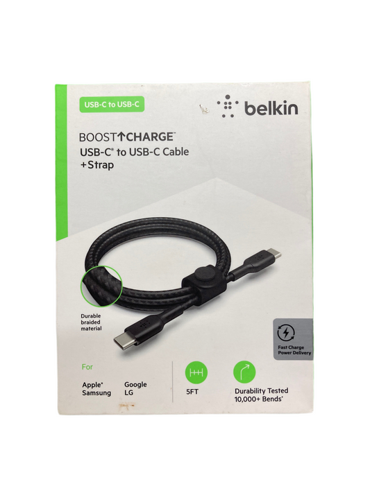 Belkin- BOOST CHARGE USB-C to USB-C cable + strap black