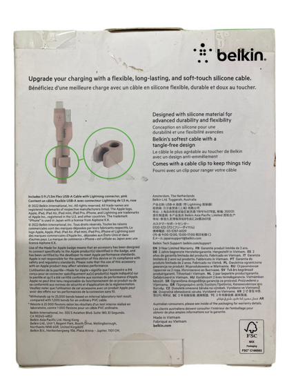 Belkin- 8pin to USB-A BOOST CHARGE flex 5 ft long