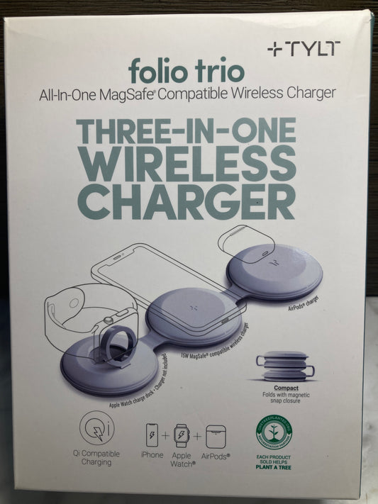 TYLT Folio Trio Three-in-one
Magnetic Wireless Charger 15W
Magsafe Compatible