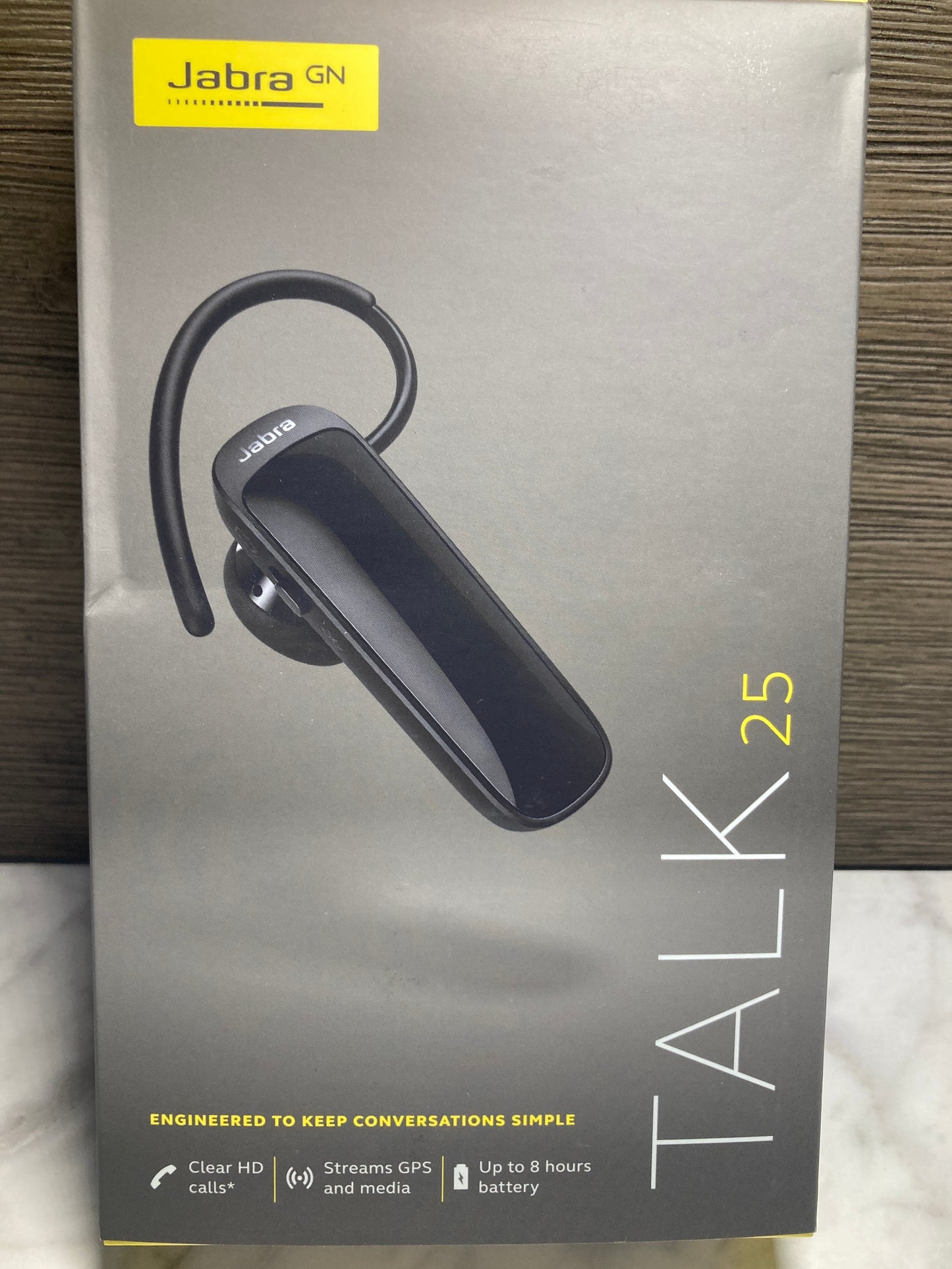Jabra Talk 5 Ear-Hook Bluetooth Headset, Hands-Free Calls, Black