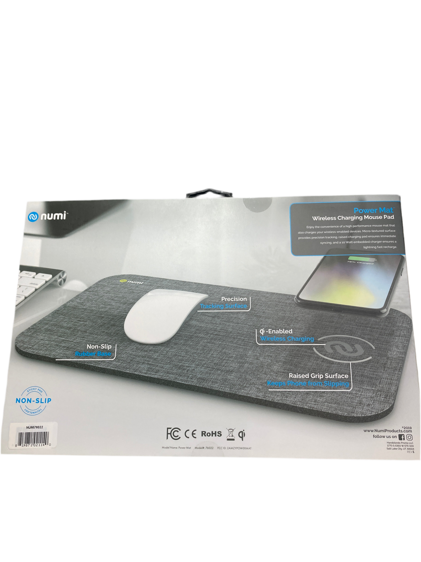 Numi- Wireless charging mouse Mat, 10 Watt