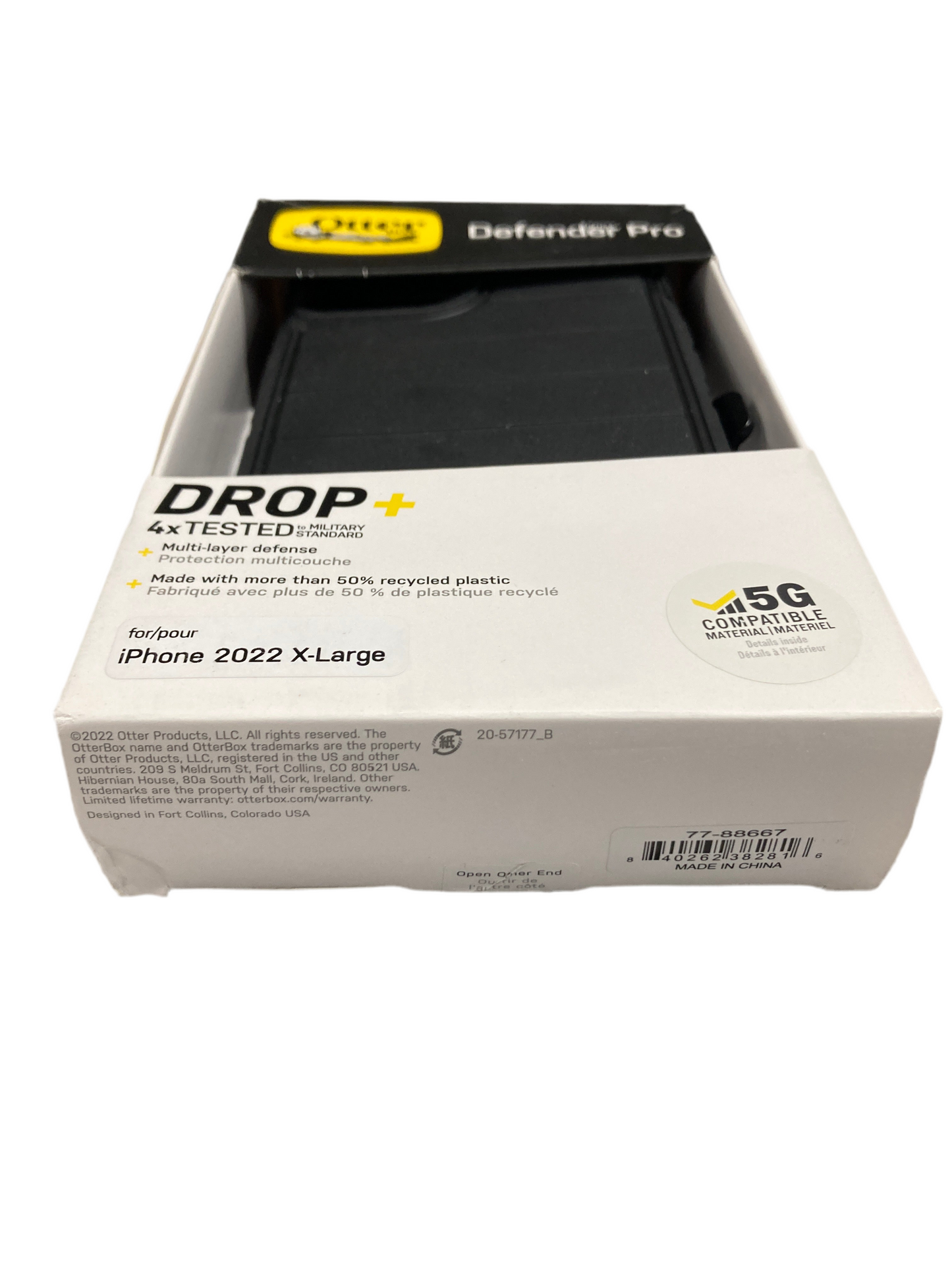 Otter - Defender Pro drop+ phone case for IPhone 14 Pro Max Black