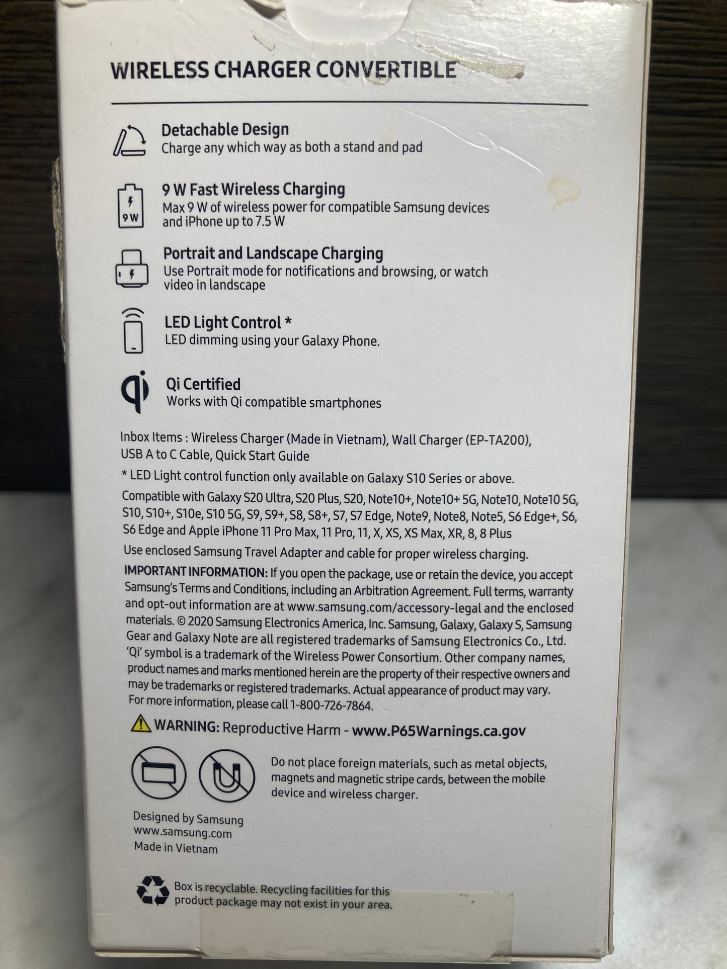 Samsung Official 15W 2019 Fast Charge 2.0 Wireless Charger
Stand Black