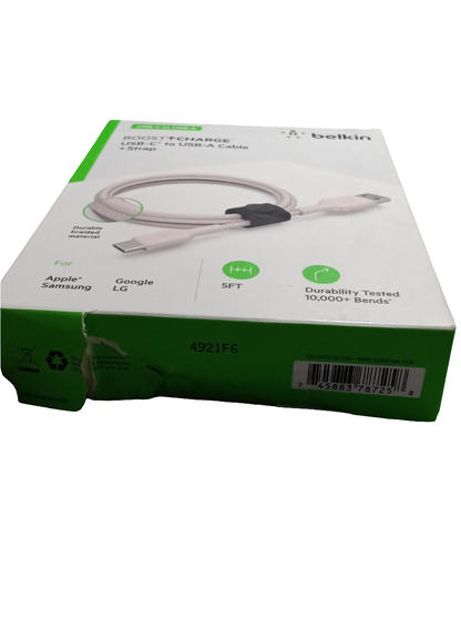 Belkin Boost Charge USB-C to USB-A Cable with Strap