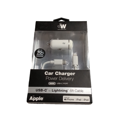 Just Wireless Car Charger Power Delivery USB-C to 8 Pin